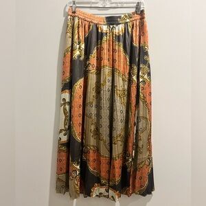 New Anthropology Current Air Medium Multicolored Flowy Skirt